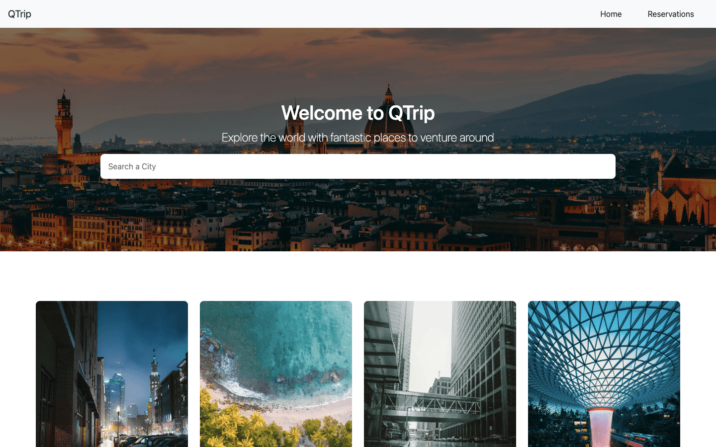 QTrip Dynamic — Frontend screenshot by Rahul Gupta